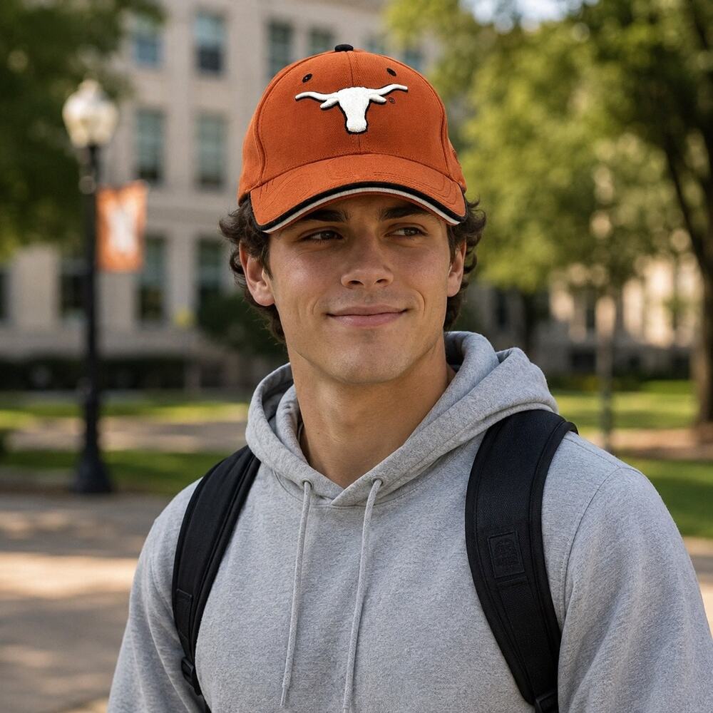 Texas Longhorns Colosseum Burnt Orange Just-Fit Stretch Cap Embroidered NCAA